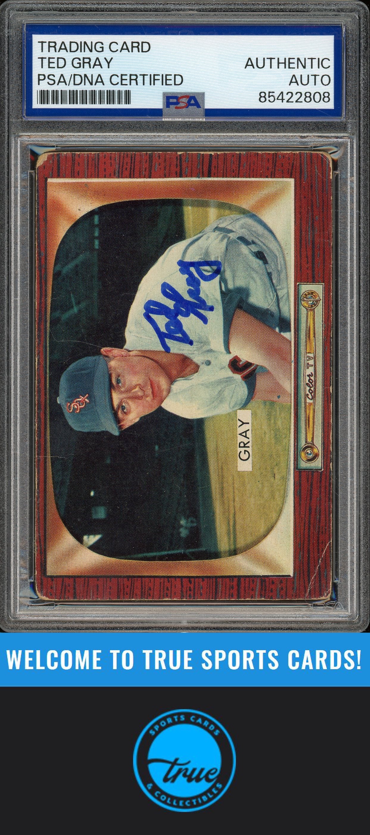 1955 Bowman #86 Ted Gray Auto PSA Authentic (2808)