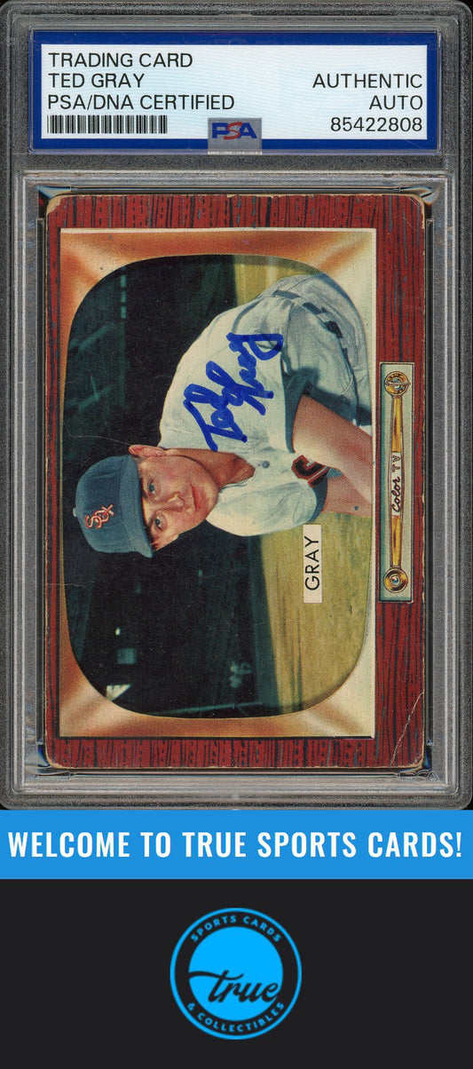 1955 Bowman #86 Ted Gray Auto PSA Authentic (2808)