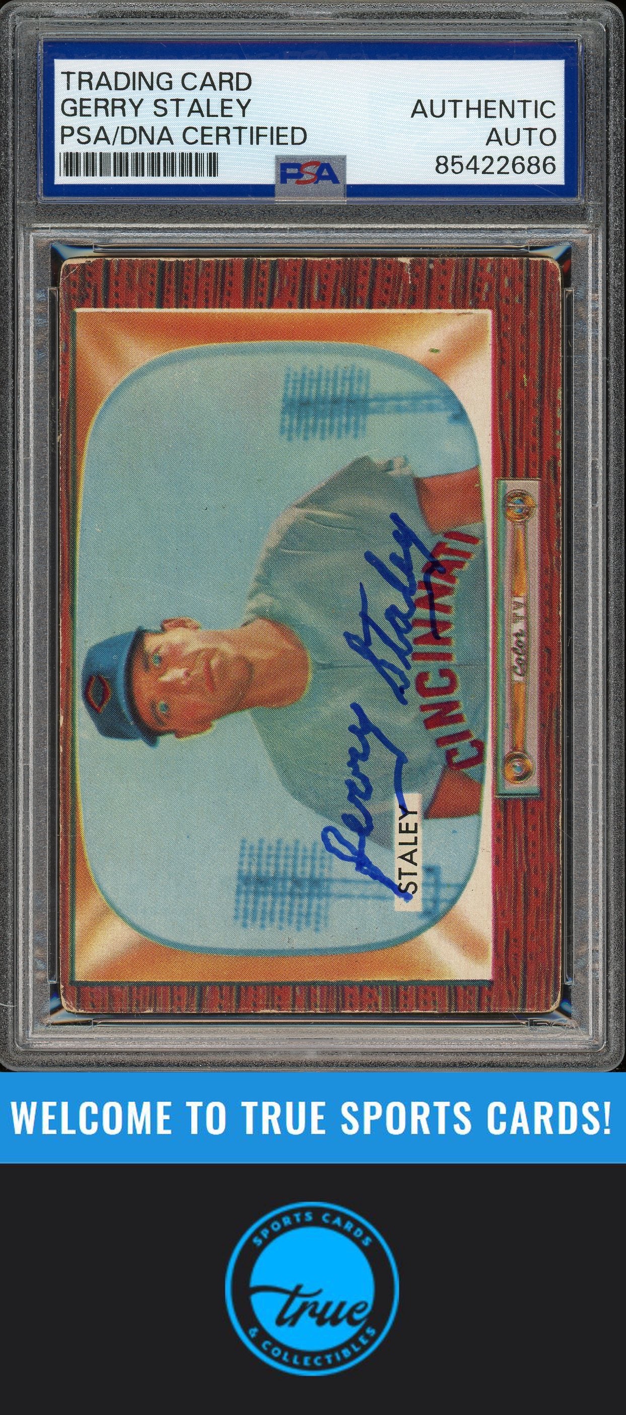 1955 Bowman #155 Jerry Staley Auto PSA Authentic (2686)