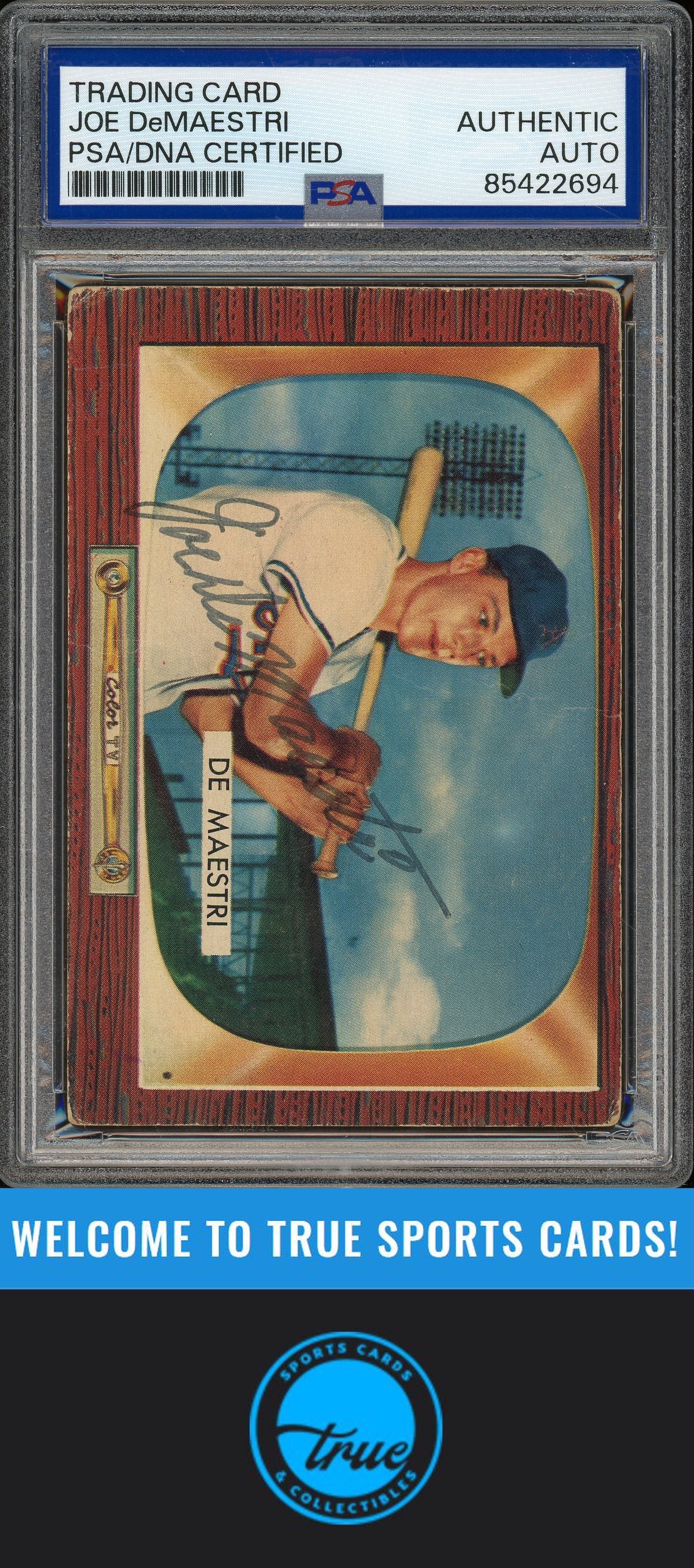 1955 Bowman #176 Joe DeMaestri Auto PSA Authentic (2694)