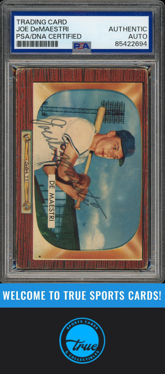 1955 Bowman #176 Joe DeMaestri Auto PSA Authentic (2694)
