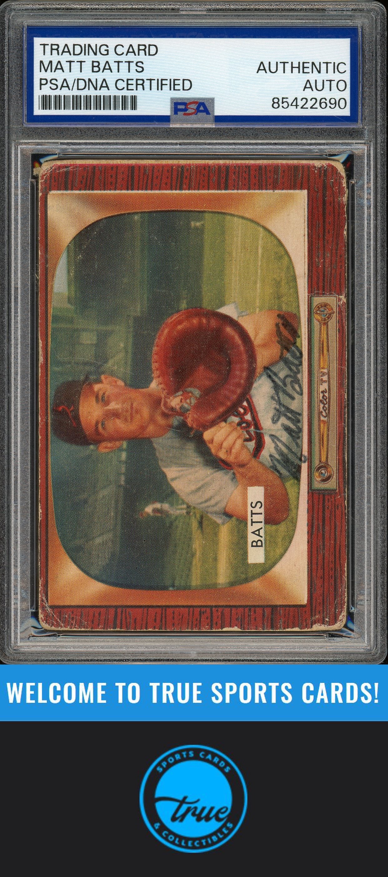 1955 Bowman #161 Matt Batts Auto PSA Authentic (2690)