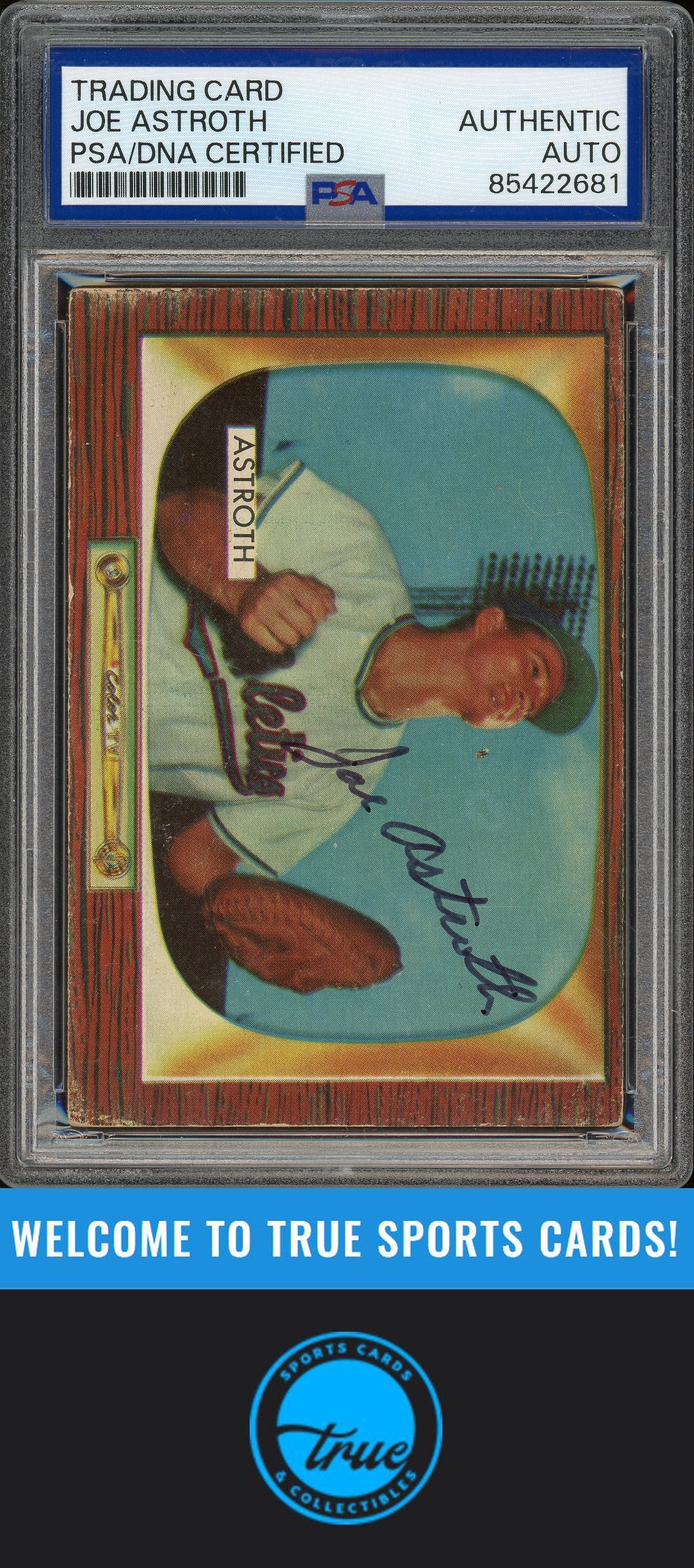 1955 Bowman #119 Joe Astroth Auto PSA Authentic (2681)