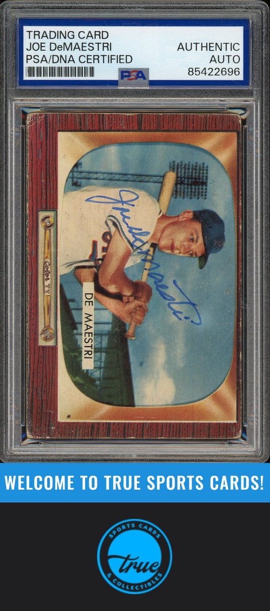 1955 Bowman #176 Joe DeMaestri Auto PSA Authentic (2696)