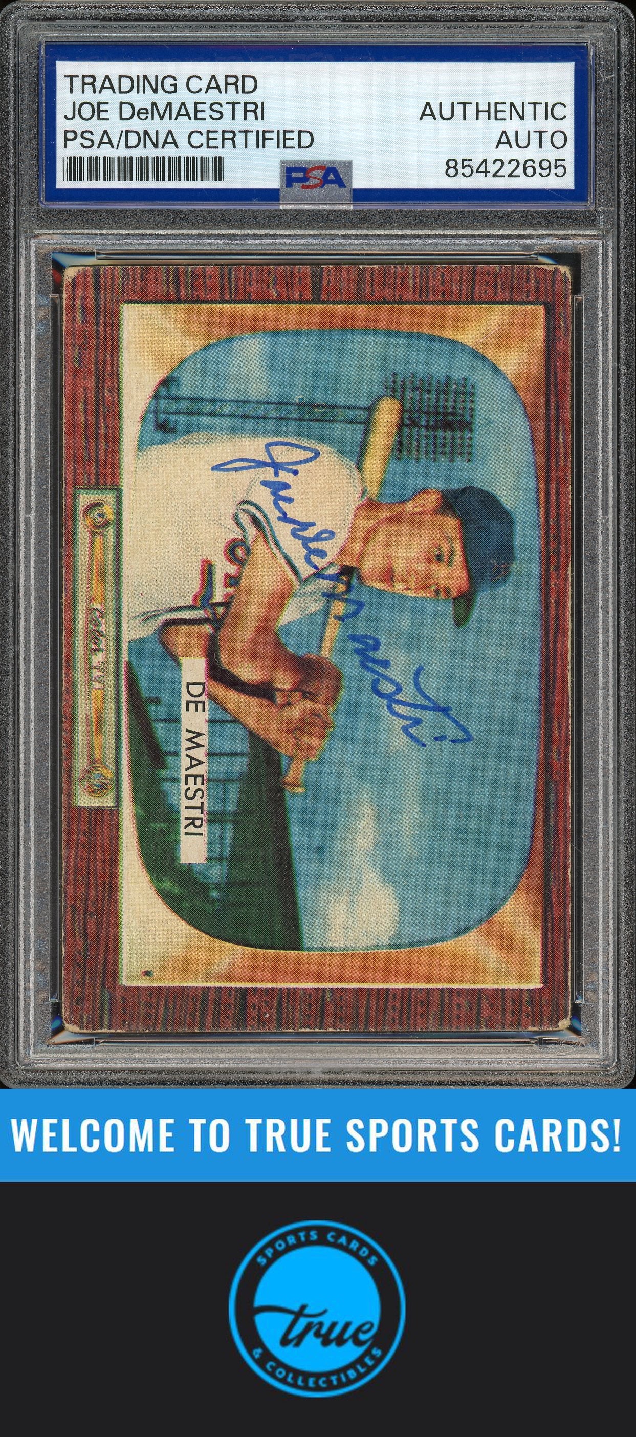 1955 Bowman #176 Joe DeMaestri Auto PSA Authentic (2695)