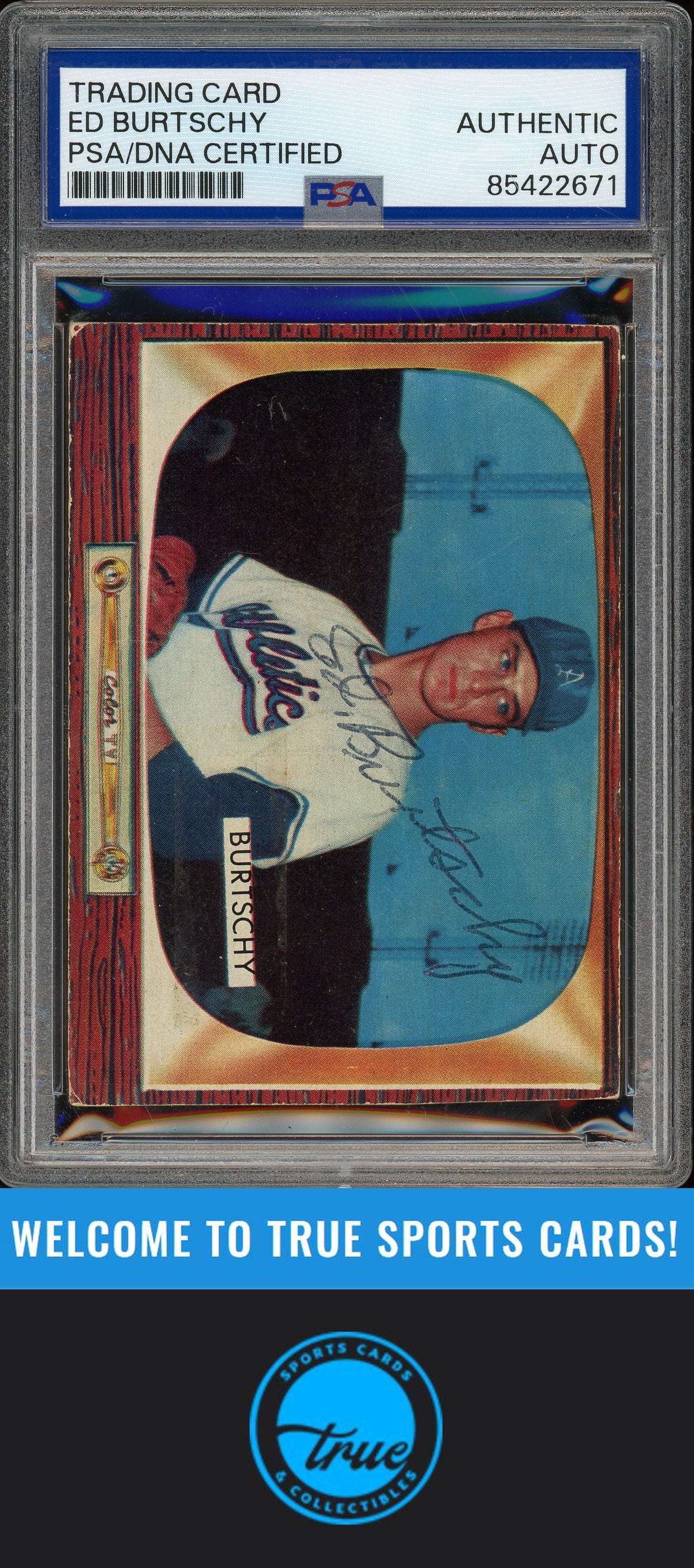 1955 Bowman #120 Ed Burtschy Auto PSA Authentic (2671)