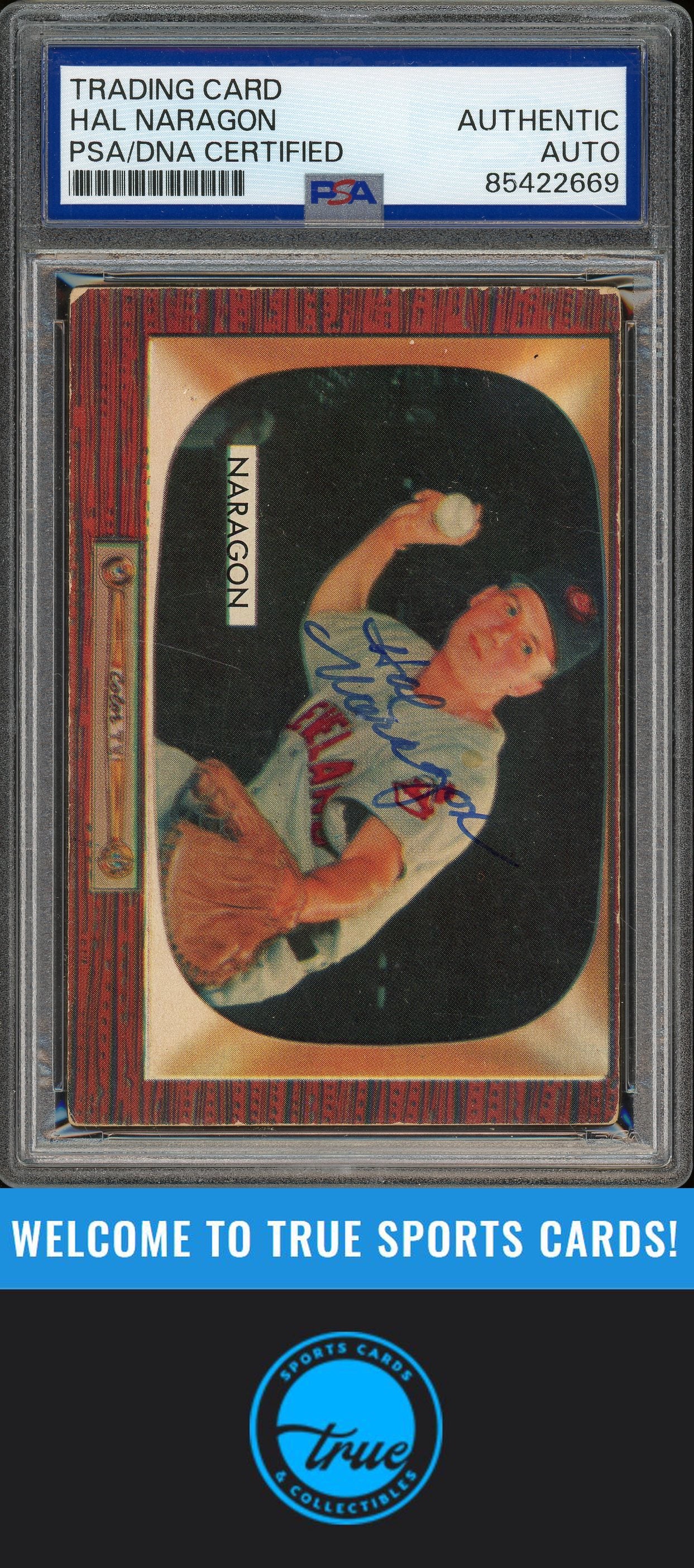 1955 Bowman #129 Hal Naragon Auto PSA Authentic (2669)