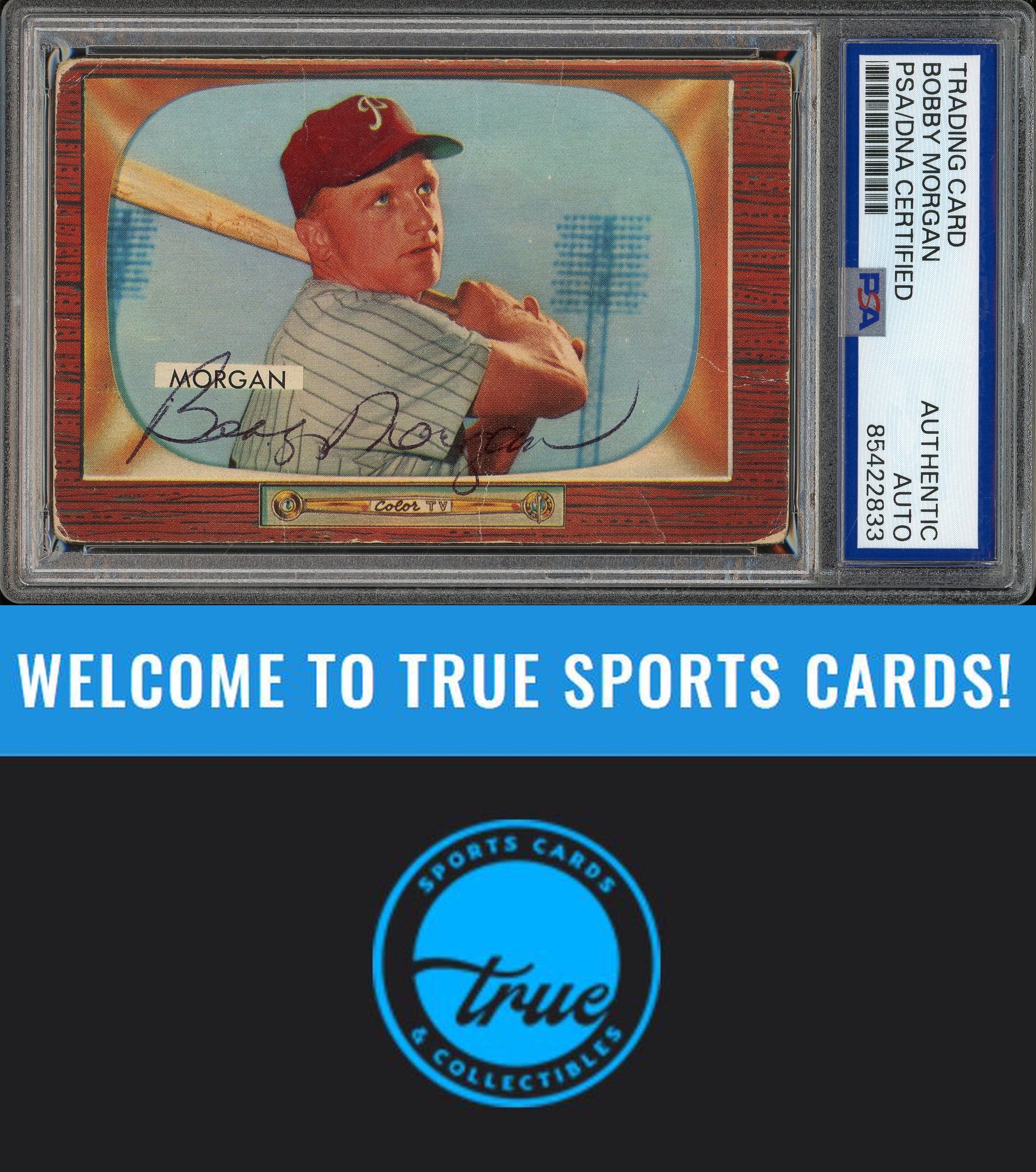 1955 Bowman #81 Bobby Morgan Auto PSA Authentic (2833)