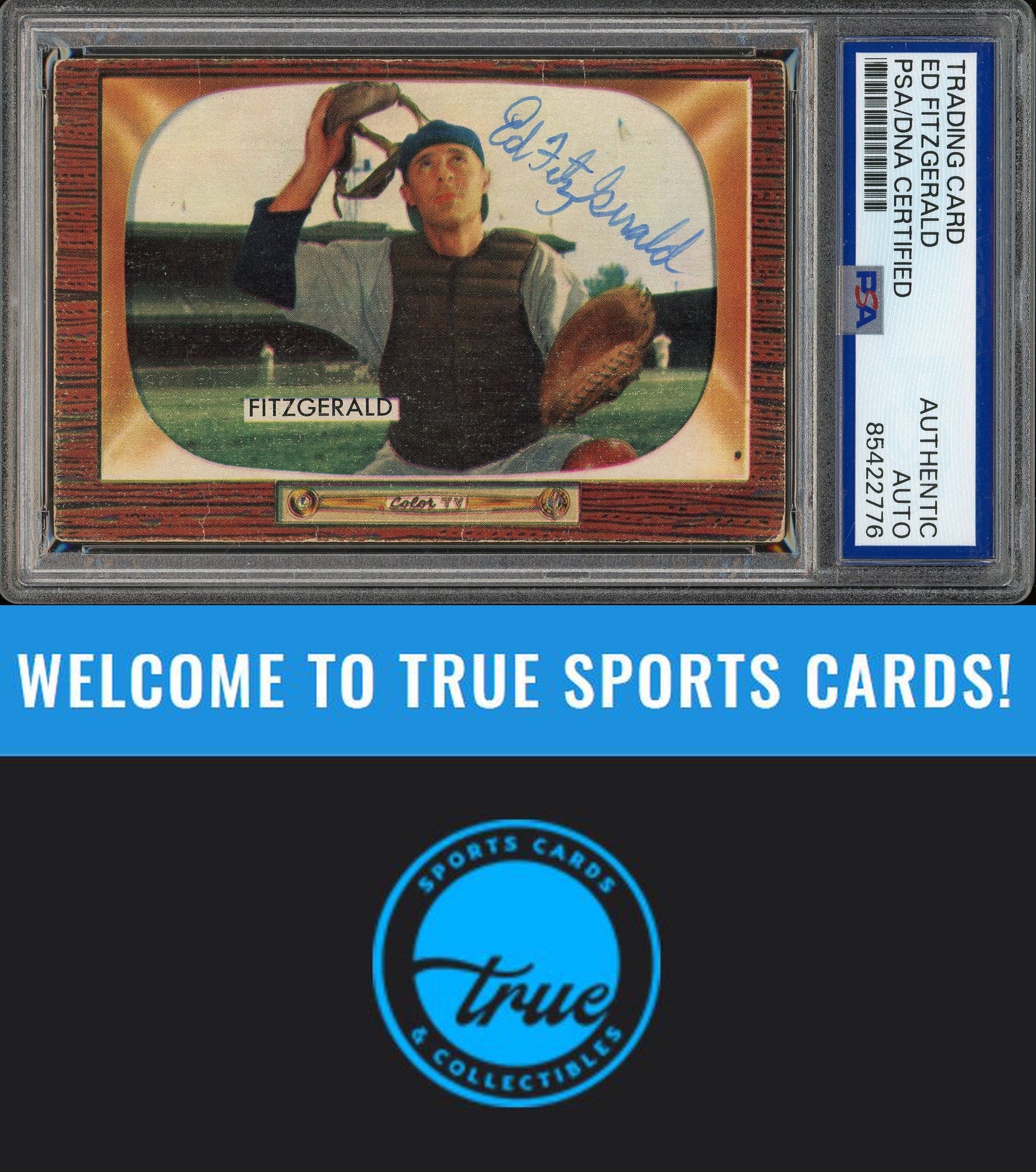 1955 Bowman #208 Ed FitzGerald Auto PSA Authentic (2776)