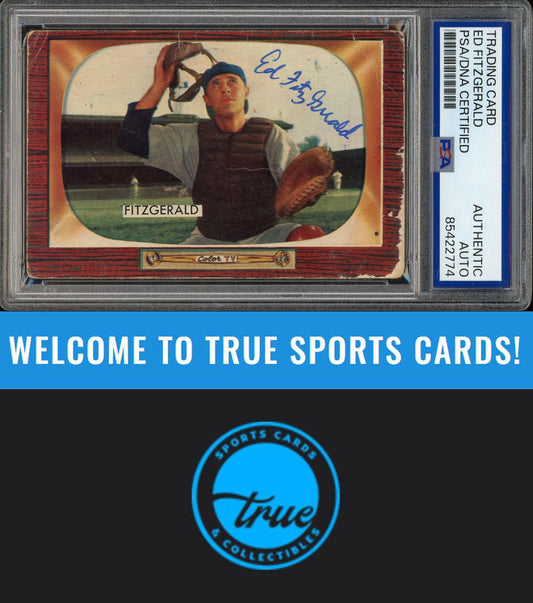 1955 Bowman #208 Ed FitzGerald Auto PSA Authentic (2774)