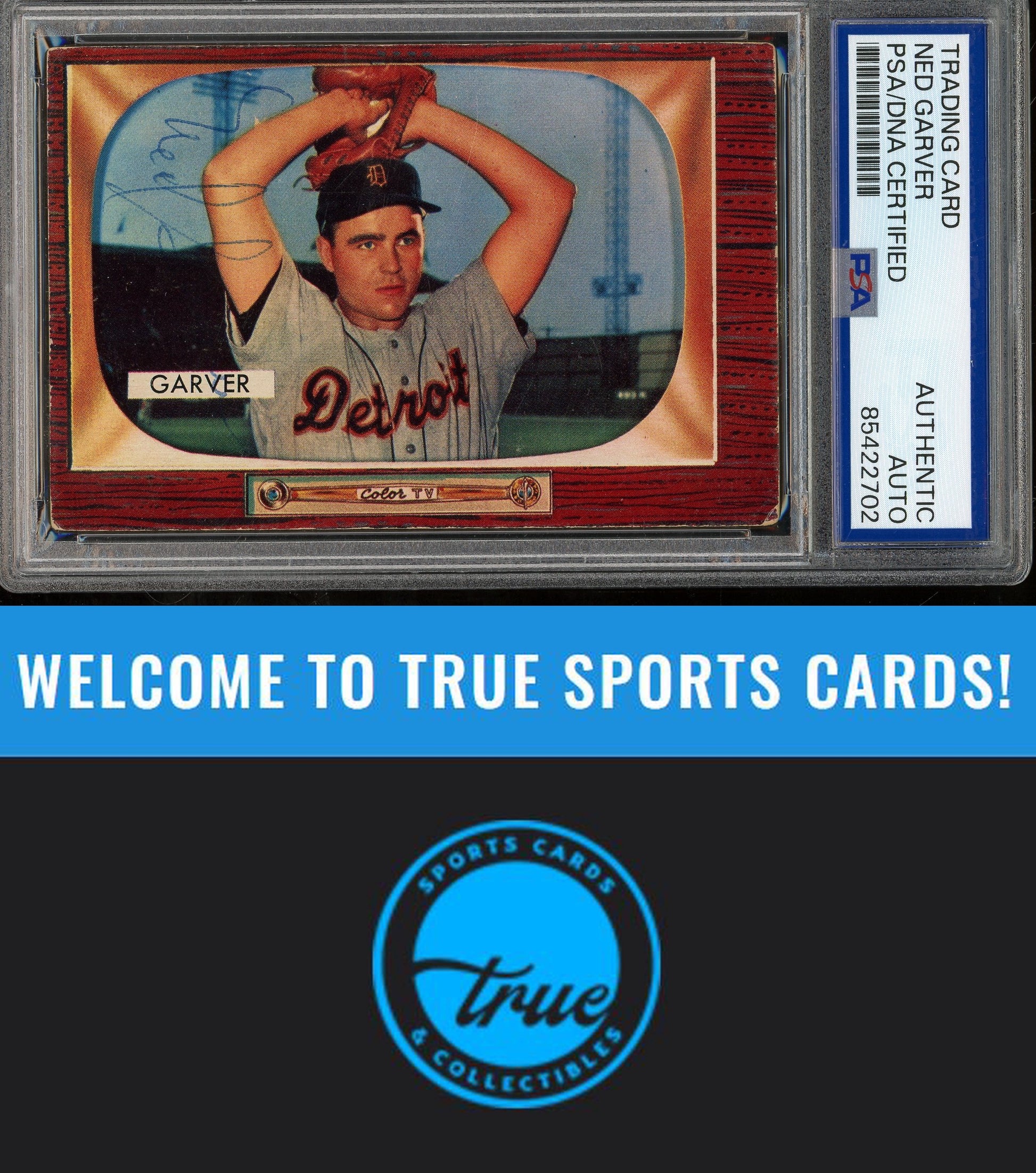 1955 Bowman #188 Ned Garver Auto PSA Authentic (2702)