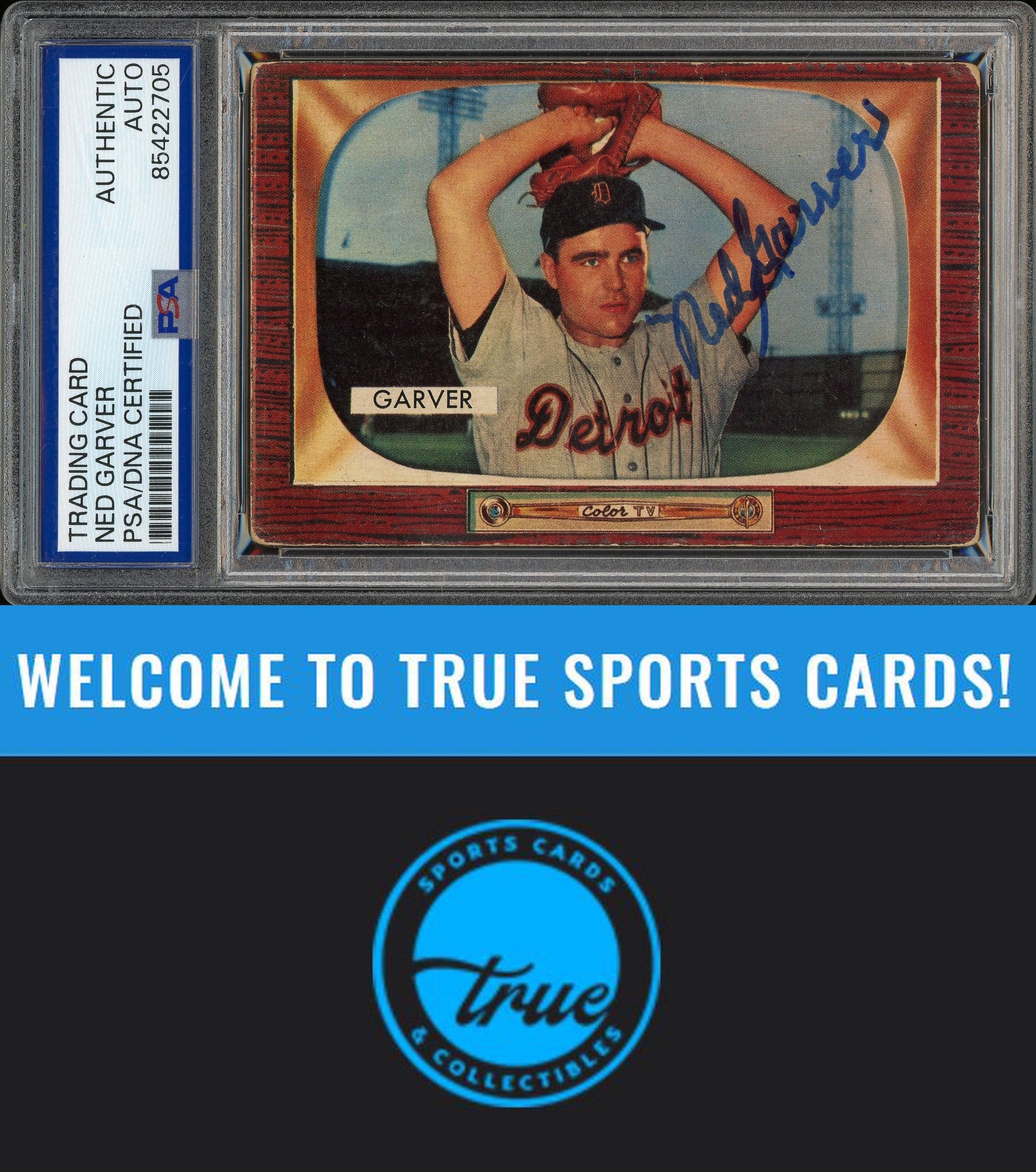 1955 Bowman #188 Ned Garver Auto PSA Authentic (2705)