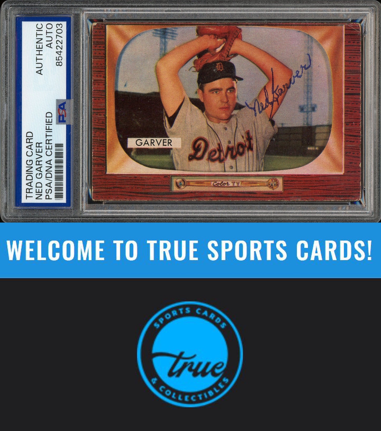 1955 Bowman #188 Ned Garver Auto PSA Authentic (2703)