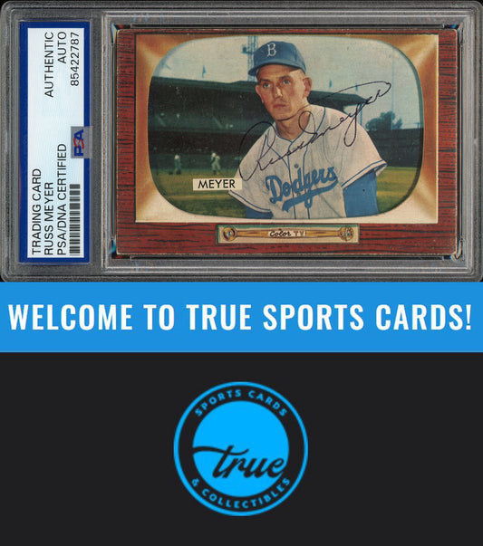 1955 Bowman #196 Russ Meyer Auto PSA Authentic (2787)