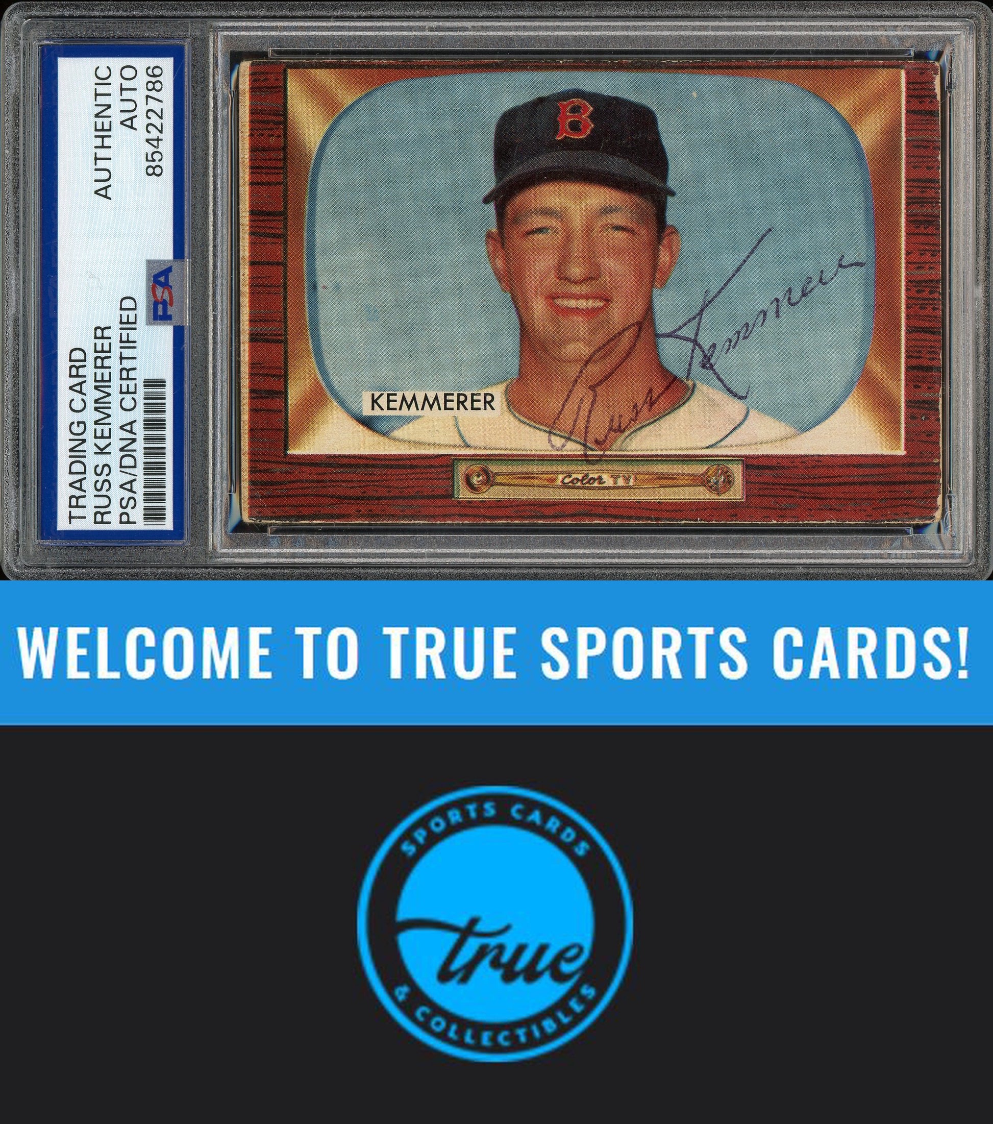 1955 Bowman #222 Russ Kemmerer Auto PSA Authentic (2786)