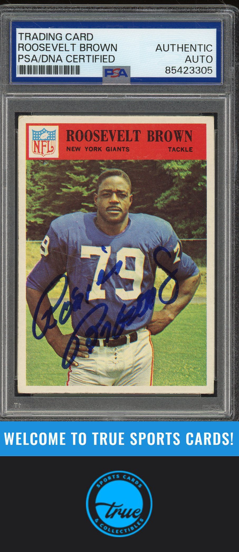 1966 Philadelphia #119 Roosevelt Brown Auto PSA Authentic