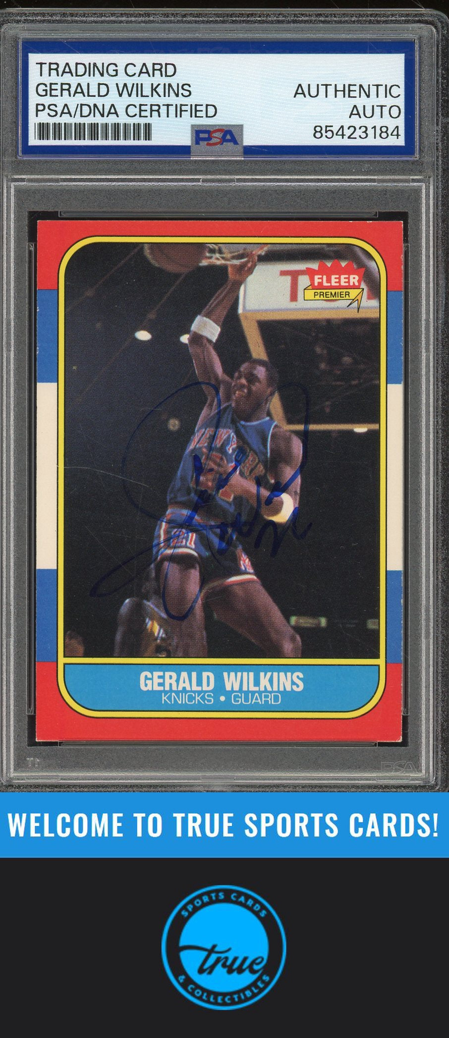 1986-87 Fleer #122 Gerald Wilkins Rookie Auto - PSA Authentic (3184)