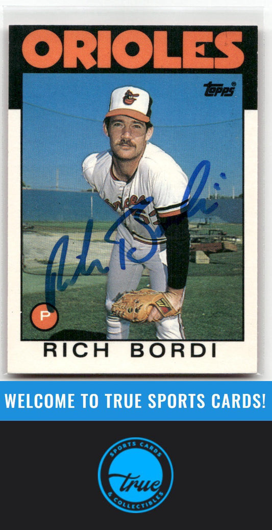 1986 Topps Traded #14T Rich Bordi Auto