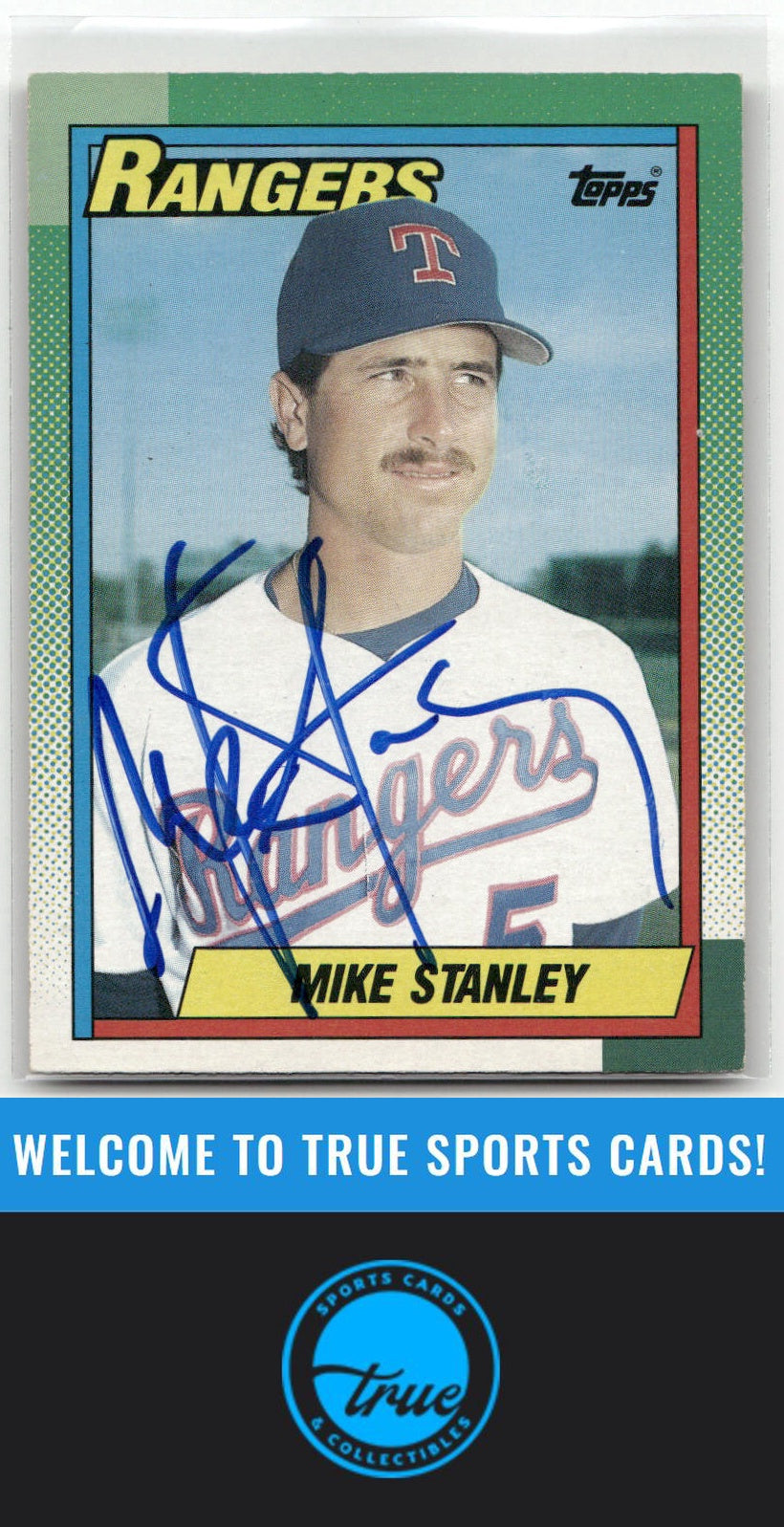 1990 Topps #92 Mike Stanley Auto