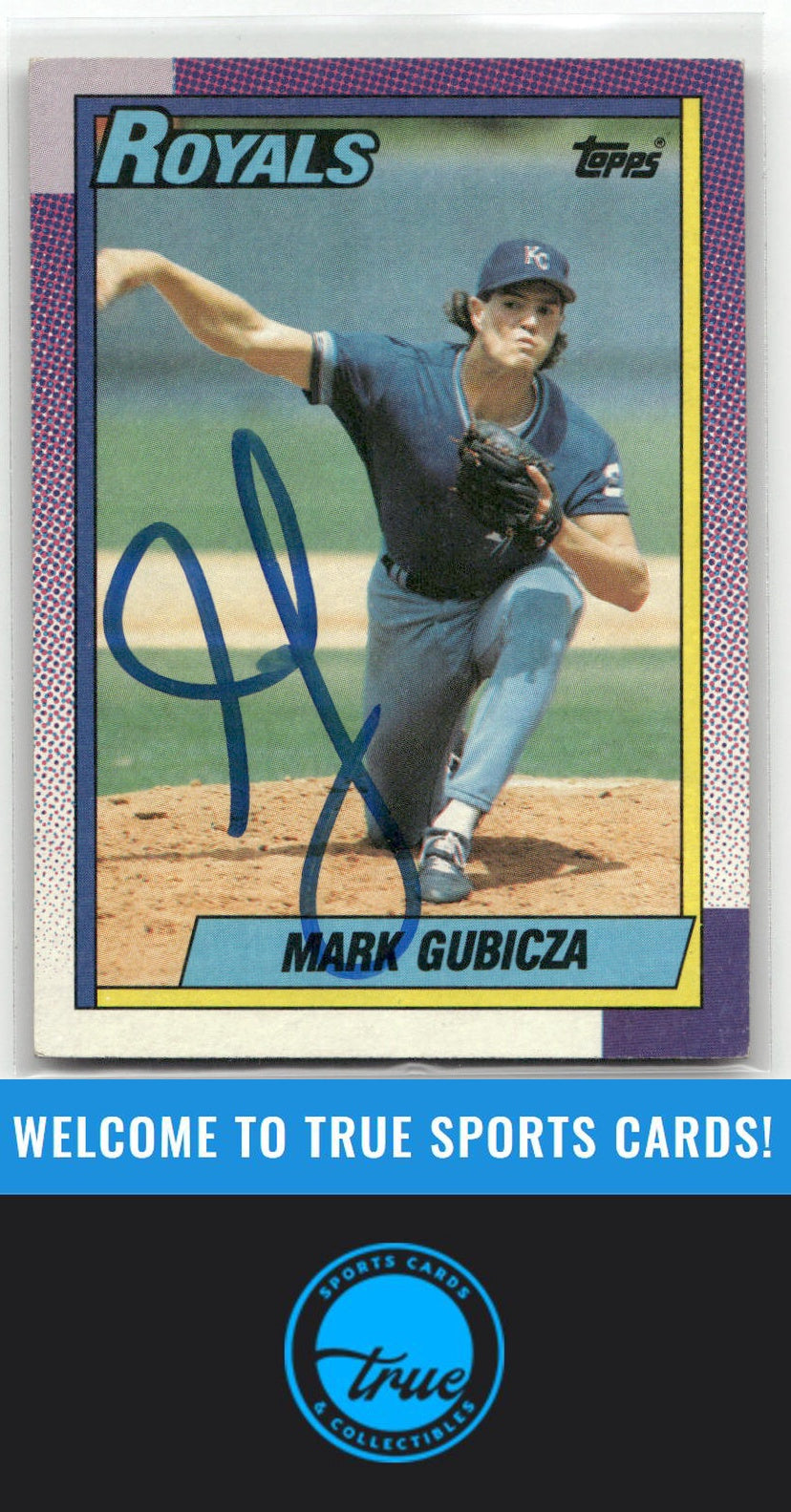 1990 Topps #20 Mark Gubicza Auto
