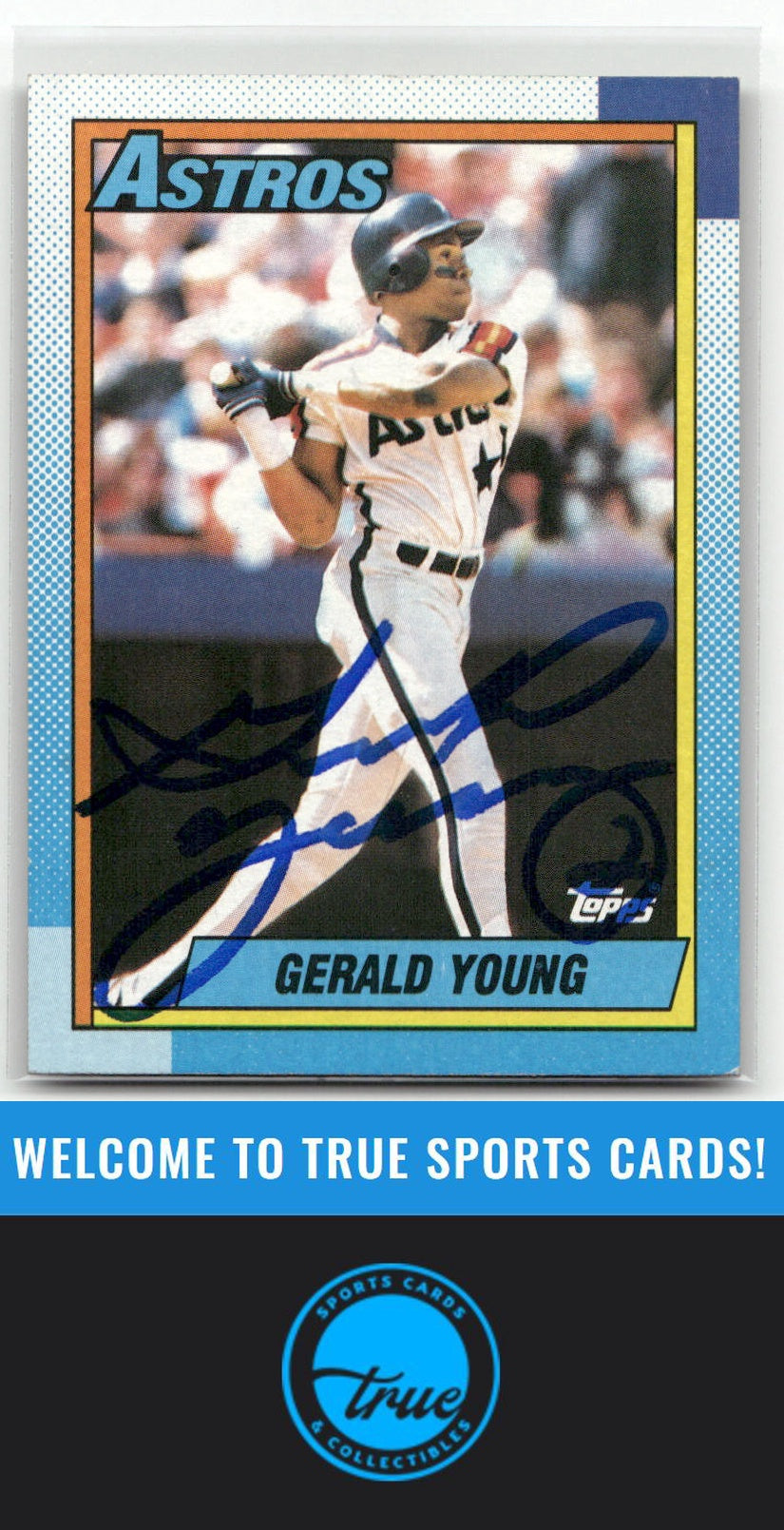 1990 Topps #196 Gerald Young Auto