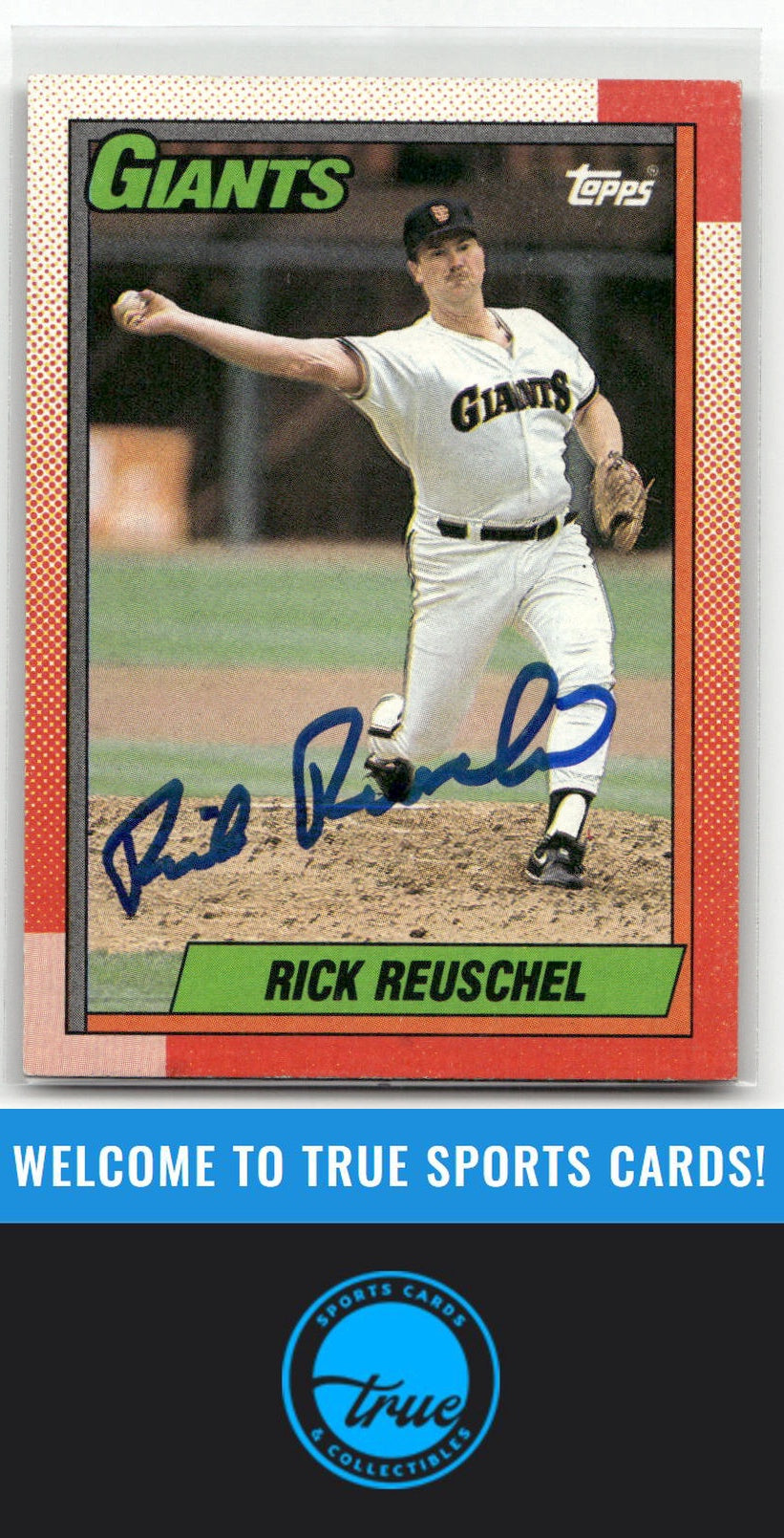 1990 Topps #190 Rick Reuschel Auto