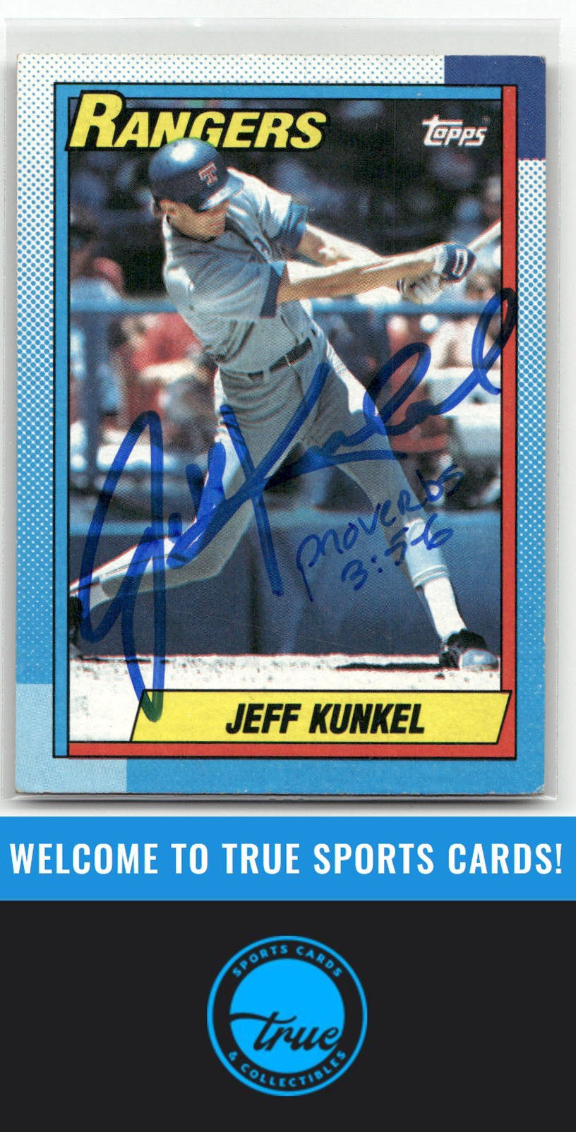 1990 Topps #174 Jeff Kunkel Auto