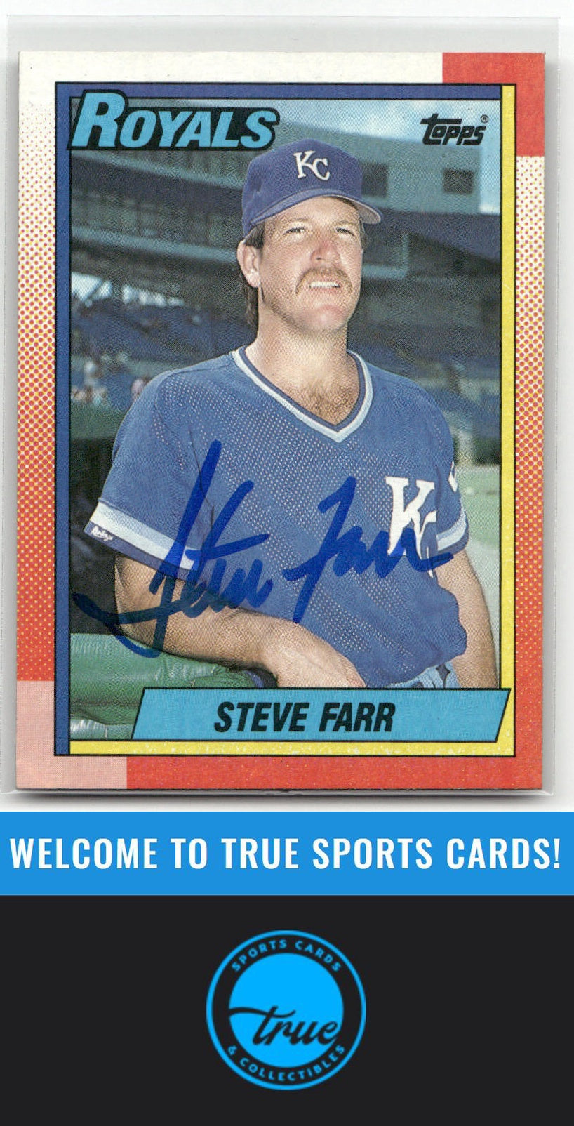 1990 Topps #149 Steve Farr Auto