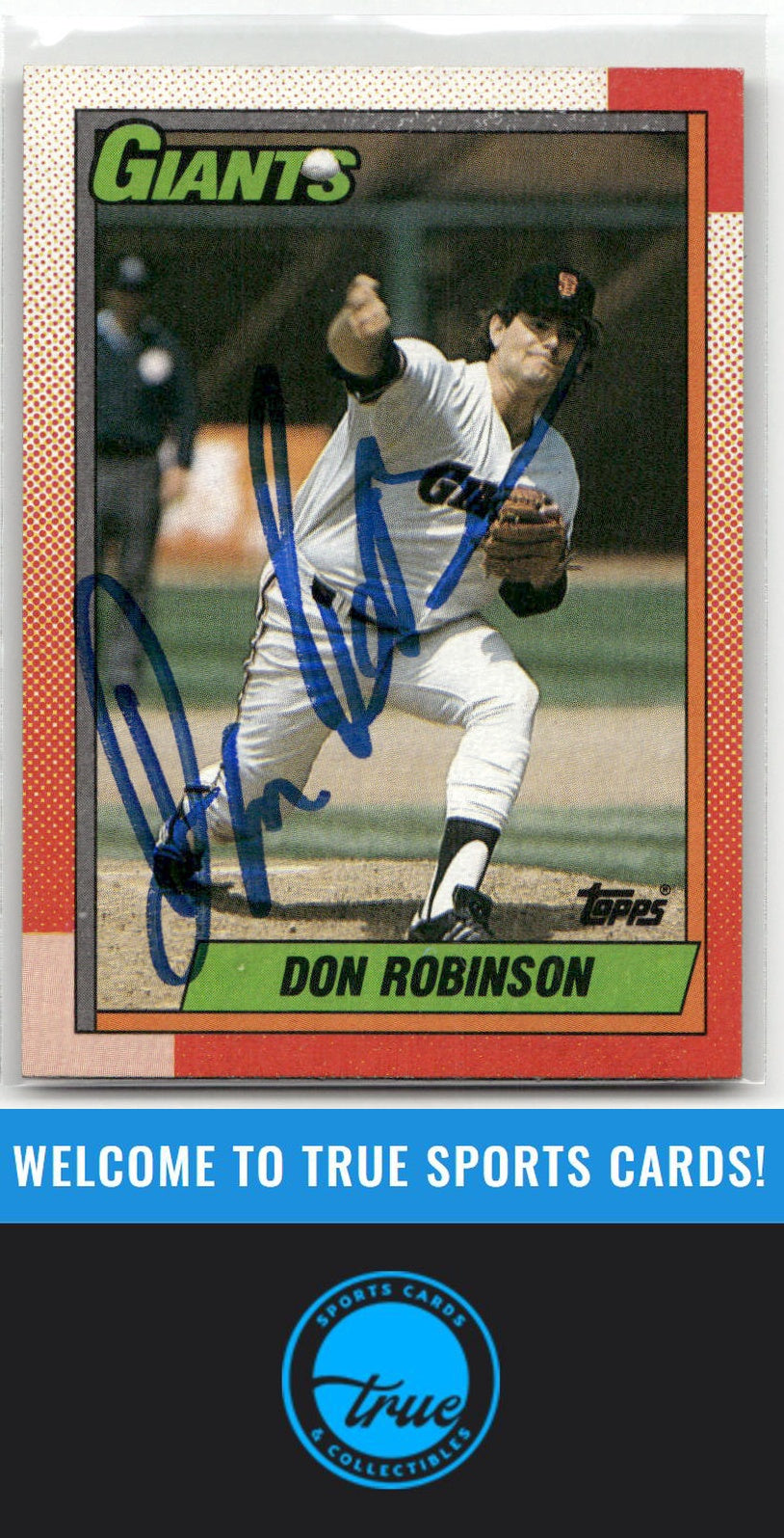 1990 Topps #217 Don Robinson Auto