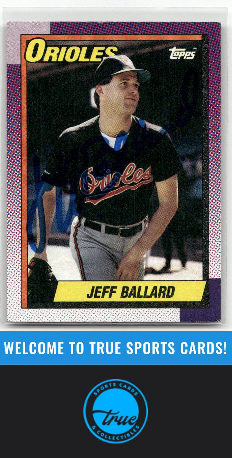 1990 Topps #296 Jeff Ballard Auto