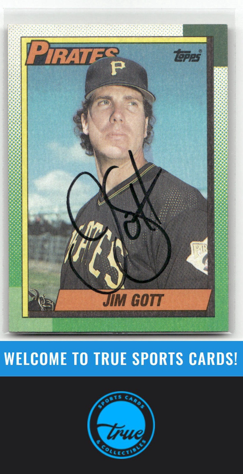 1990 Topps #292 Jim Gott Auto