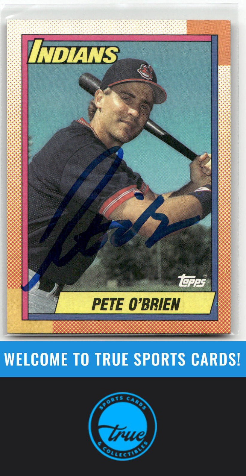 1990 Topps #265 Pete O'Brien Auto