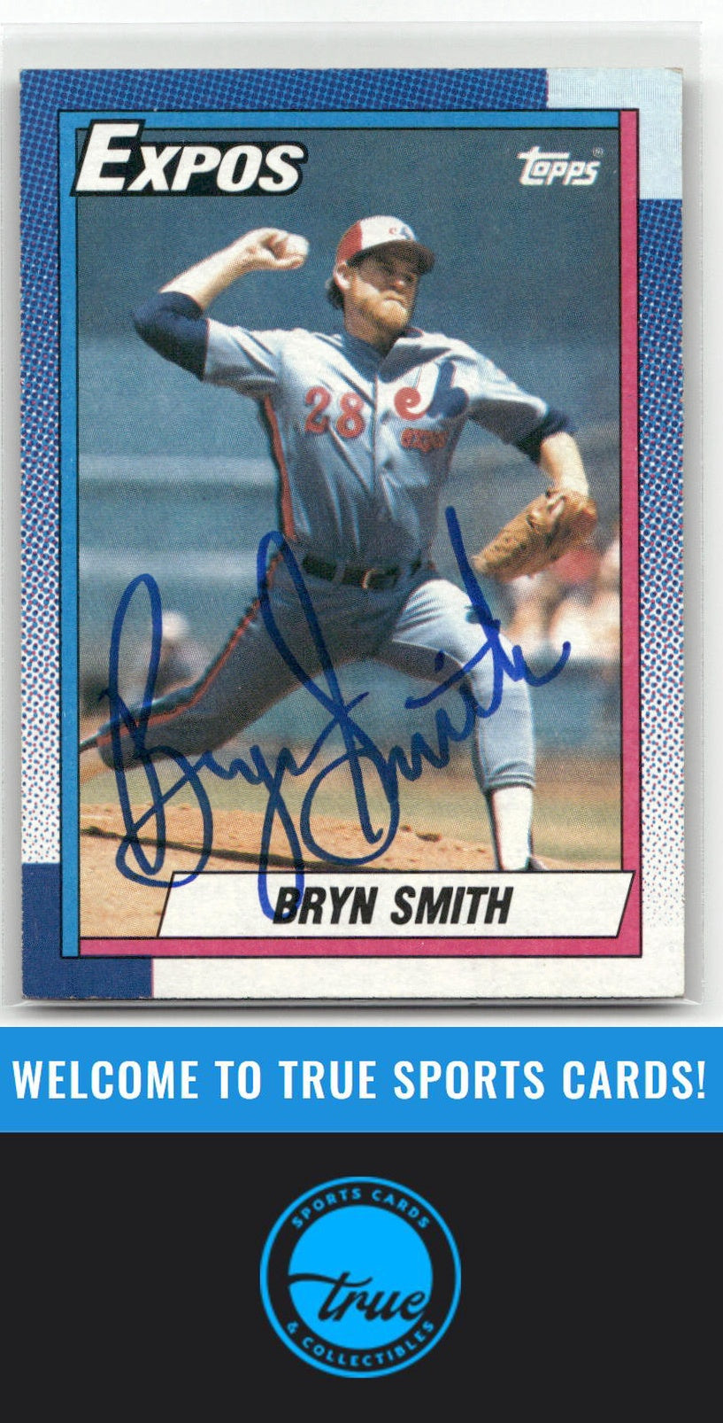 1990 Topps #352 Bryn Smith Auto