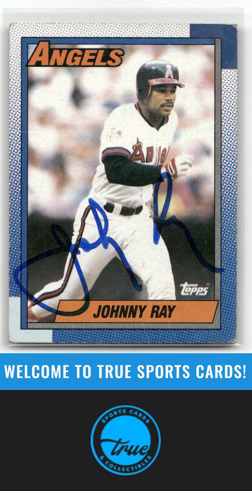 1990 Topps #334 Johnny Ray Auto