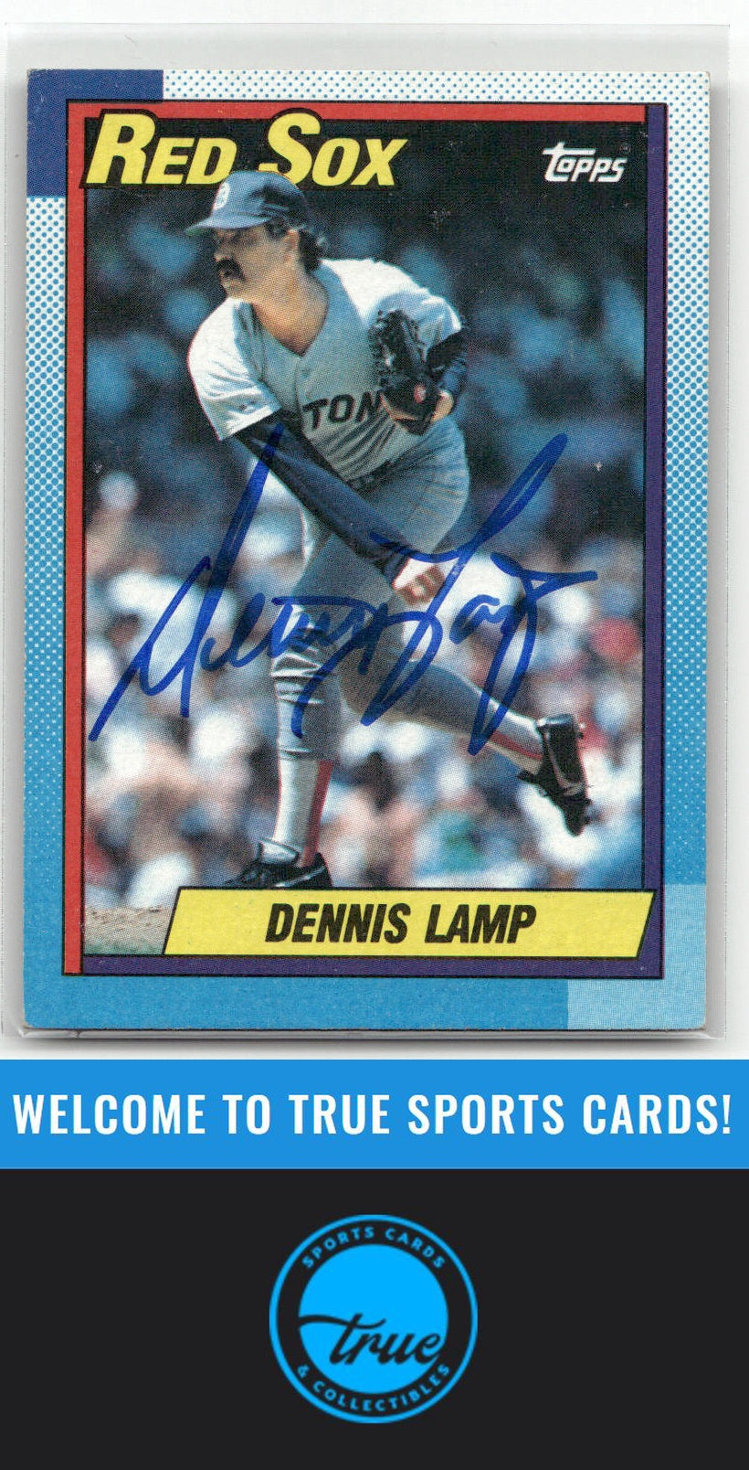 1990 Topps #338 Dennis Lamp Auto