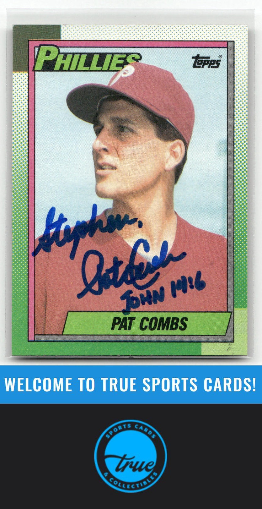 1990 Topps #384 Pat Combs Auto