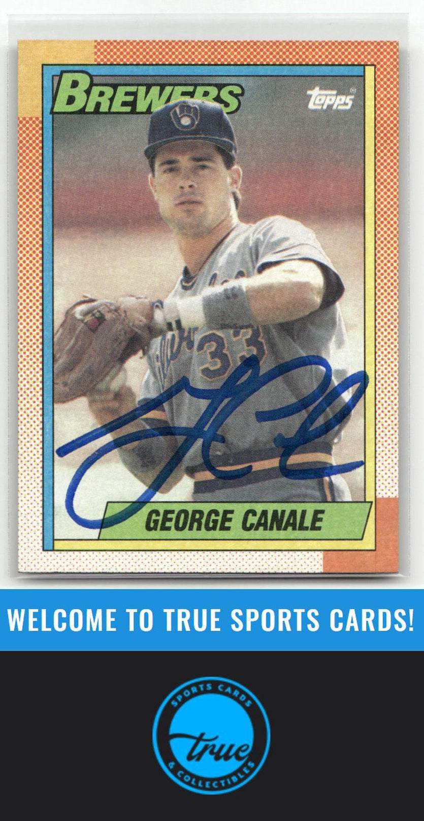 1990 Topps #344 George Canale Auto