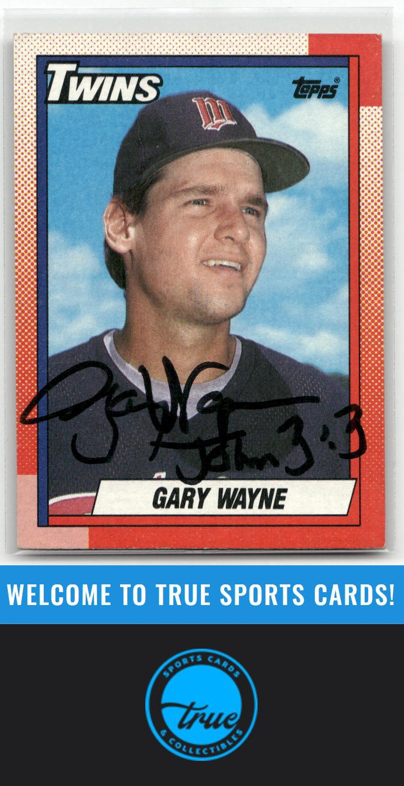 1990 Topps #348 Gary Wayne Auto