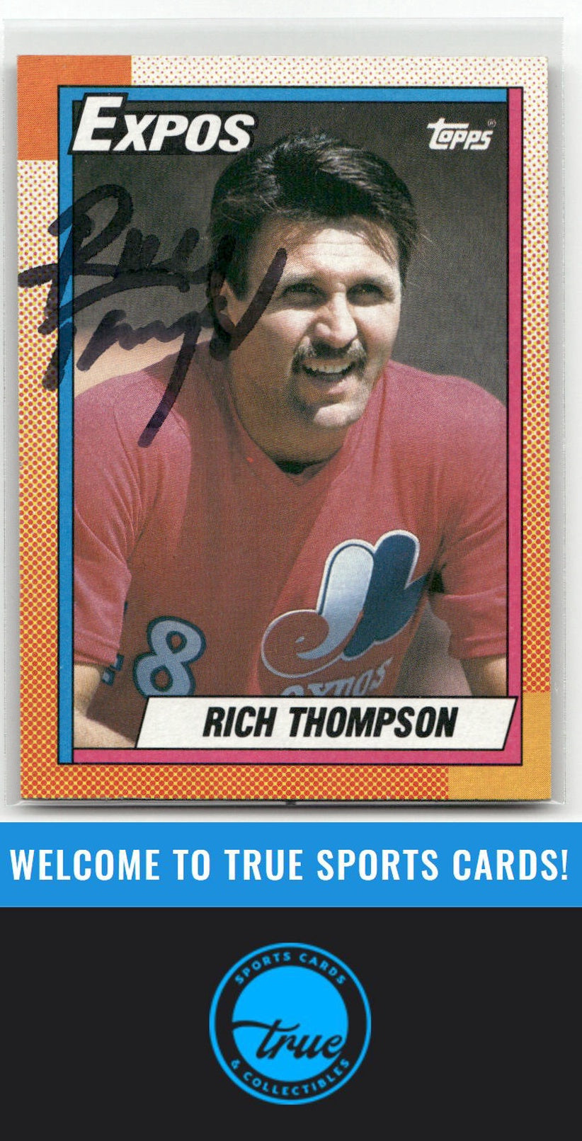 1990 Topps #474 Rich Thompson Auto
