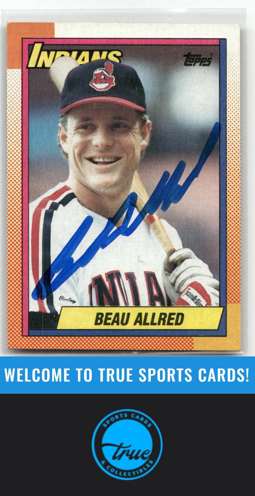 1990 Topps #419 Beau Allred Auto
