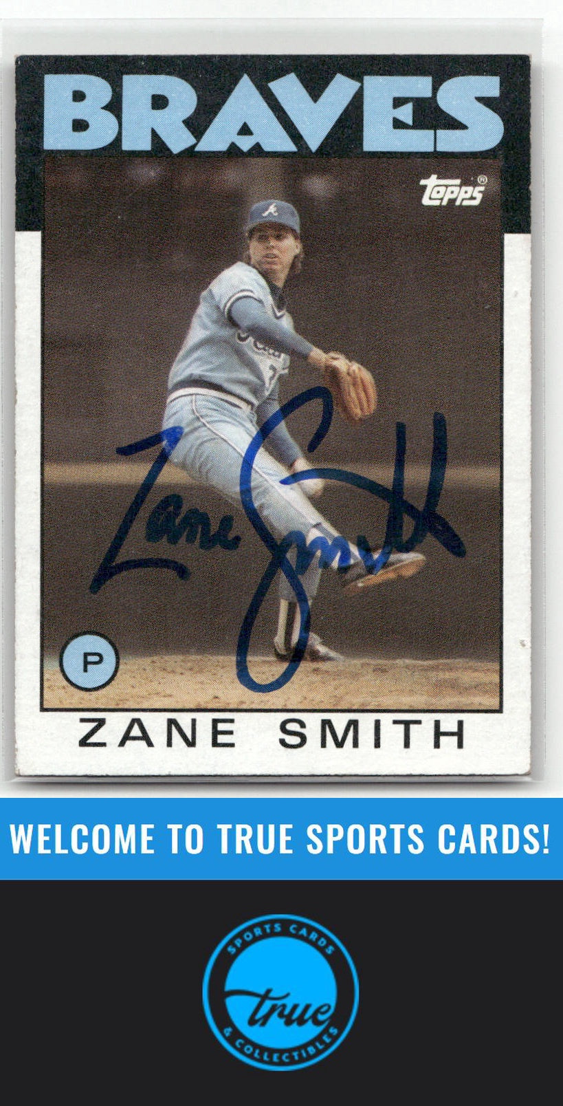 1986 Topps #167 Zane Smith Auto