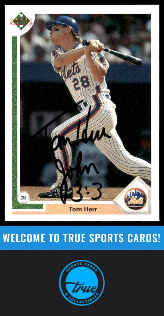 1989 Upper Deck #416 Tom HERR AUTOGRAPH