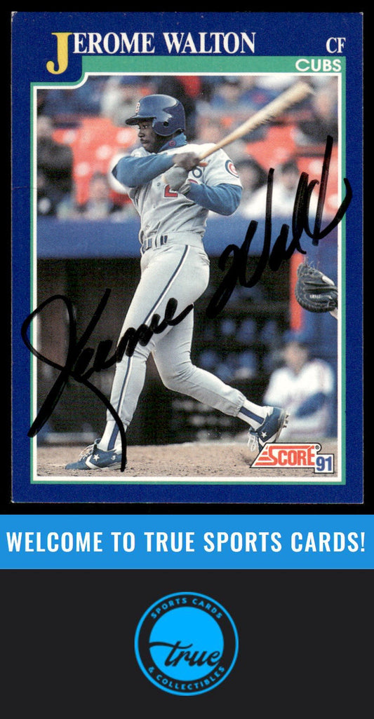 1991 Score #13 Jerome Walton AUTOGRAPH