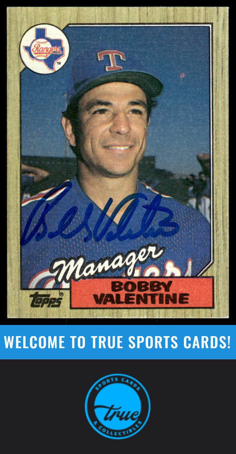 1987 Topps #118 Bobby Valentine AUTOGRAPH