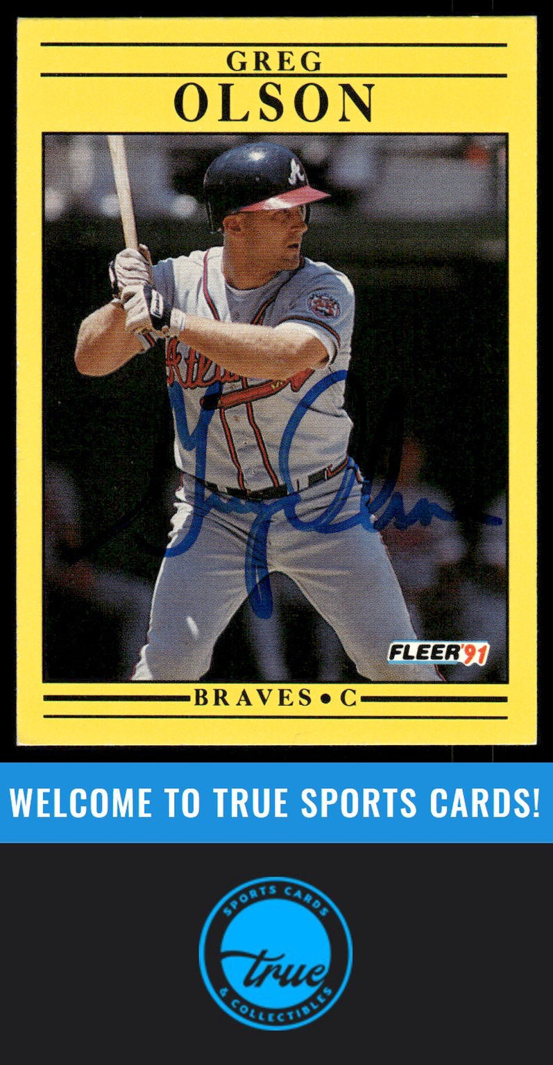 1991 Fleer #698b Greg Olson AUTO