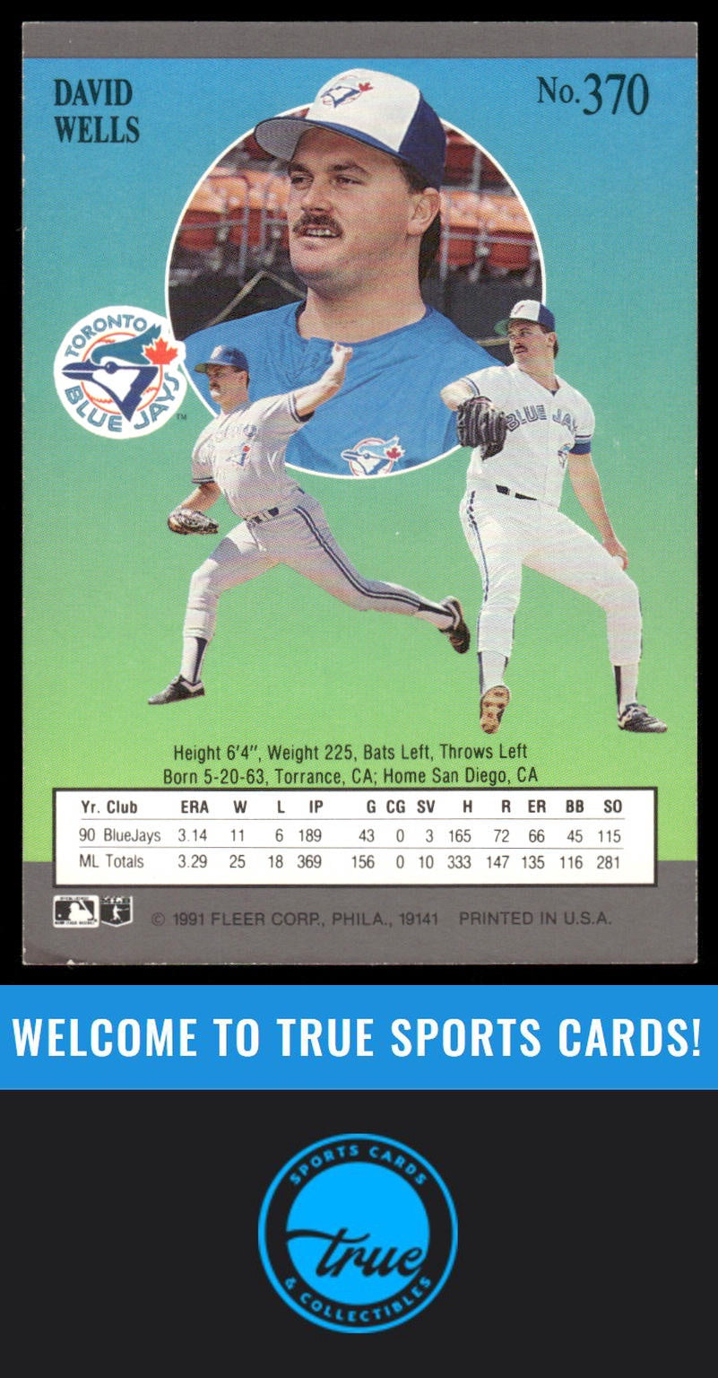 1991 Ultra #370 David Wells AUTO