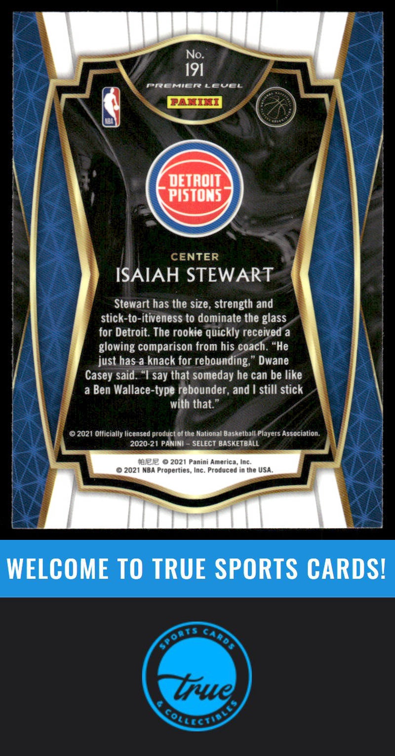 2020-21 Panini Select #191 Isaiah Stewart AUTO