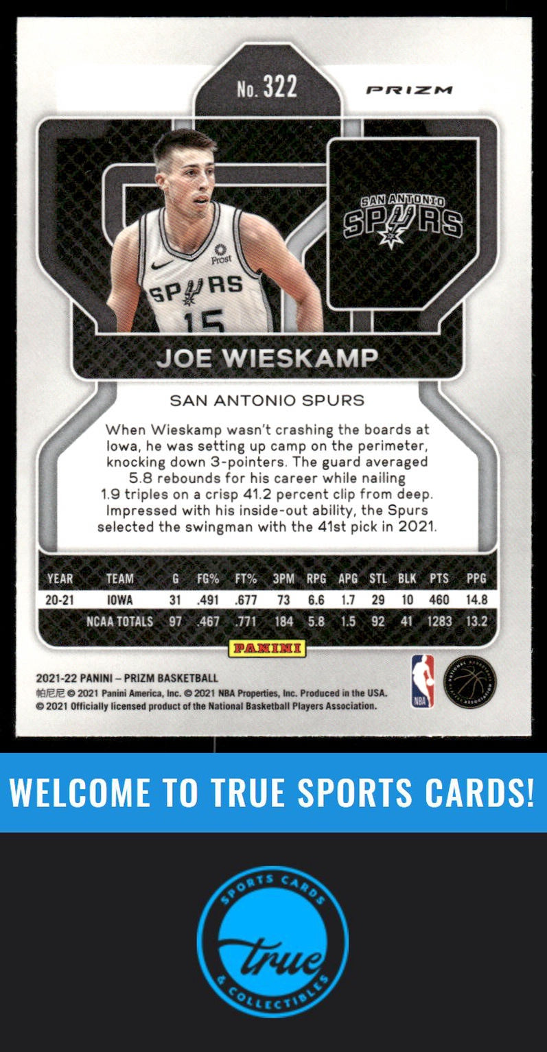 2021-22 Panini Prizm #322 Joe Wieskamp Silver AUTO