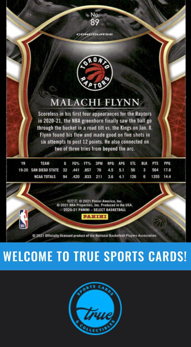 2020-21 Panini Select #89 Malachi Flynn AUTO