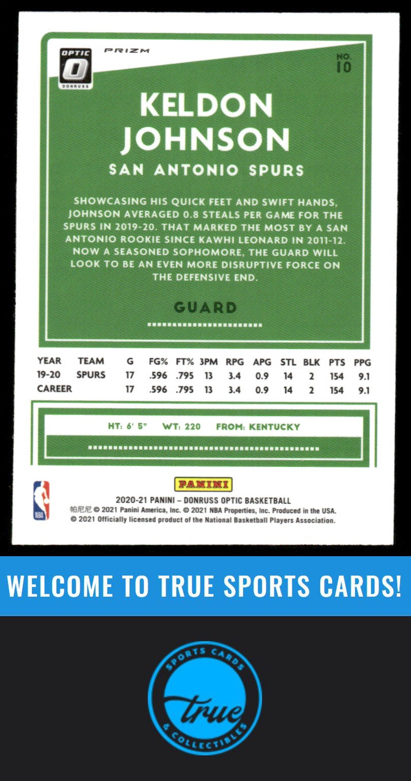 2020-21 Donruss Optic #10 Keldon Johnson AUTO